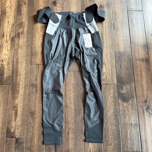 Phoenix Prague Train Strong Leggings XL Grey black Adjustable Waist Wrap NWT